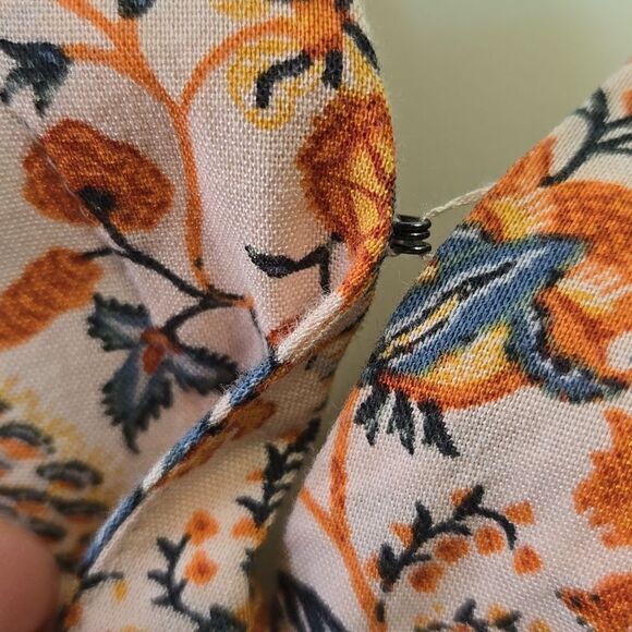 Old Navy Smocked Floral Cottagecore Midi Dress XXL Tradwife Long Sleeves - Picture 6 of 14